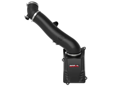 Black intake manifold with hose clamps for rapid induction cold air intake system Jeep Wrangler