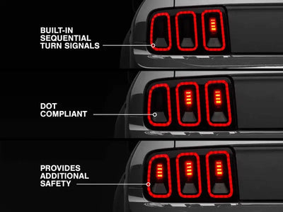Raxiom 05-09 Ford Mustang Gen5 Tail Lights- Black Housing (Smoked Lens) - Truck & Automotive