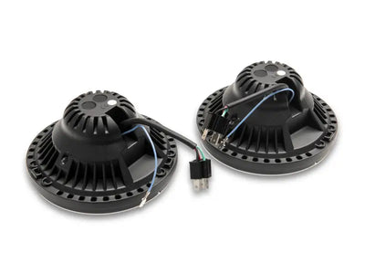 Raxiom 07-18 Jeep Wrangler JK Axial Series LED Headlights- Black Housing (Clear Lens) - Truck & Automotive