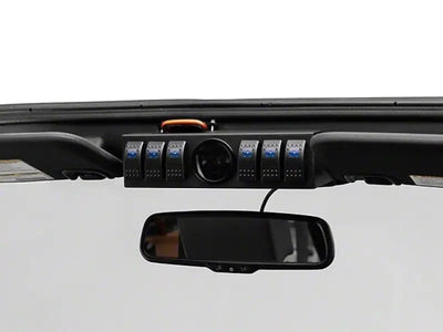Overhead switch panel control box with rearview mirror for Jeep Wrangler JK