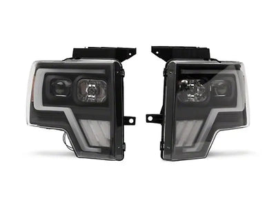 Raxiom 09-14 Ford F-150 G4 Projector Headlights- Black Housing (Clear Lens) - Truck & Automotive