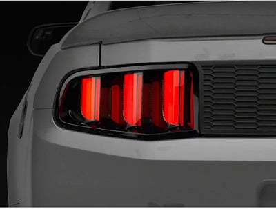 Gray car taillights with Vector V2 LED tail lights for Ford Mustang 10-12