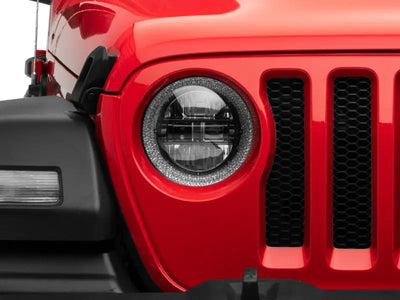 Raxiom 18-22 Jeep Wrangler JL/JT Axial Series LED Headlights- Black Housing (Clear Lens) - Truck & Automotive
