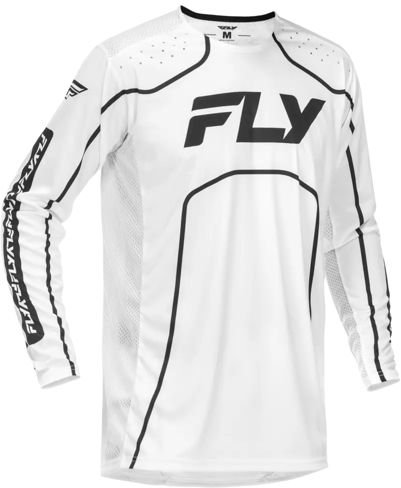 Rayce Bicycle Jersey White/Black Md - FLY RACING