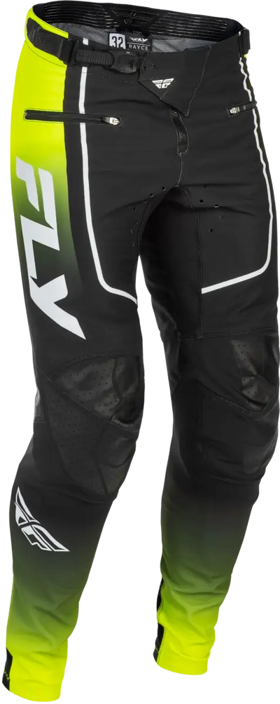 Rayce Bicycle Pants Lime/Black/White Sz 28 - FLY RACING