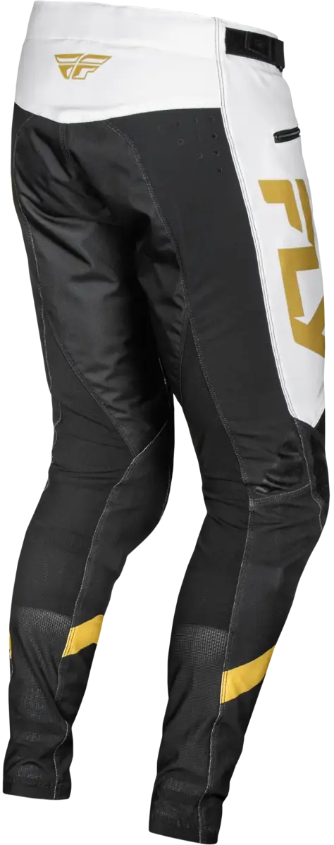 Rayce Bicycle Pants with durable stretch technology in black, white, and gold Sz 28