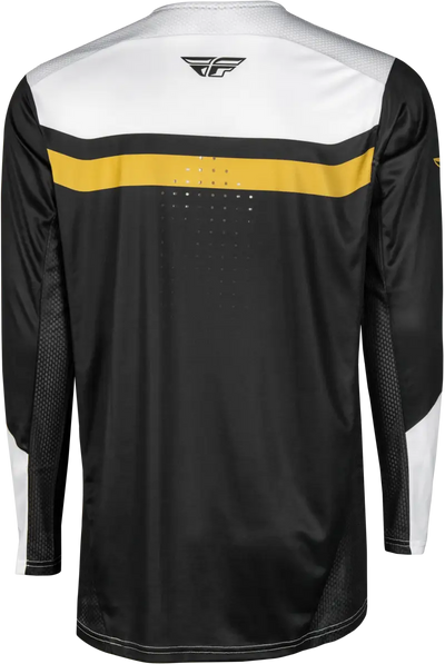 Rayce Bicycle Jersey White/Black/Gold 2x - FLY RACING