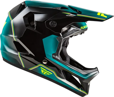 Rayce Repeat Bicycle Helmet Black/Teal/Hi Vis Xs - FLY RACING