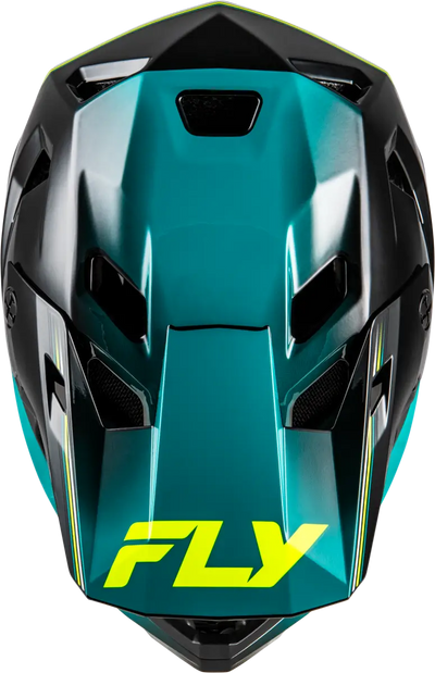 Rayce Repeat Bicycle Helmet Black/Teal/Hi Vis Xs - FLY RACING