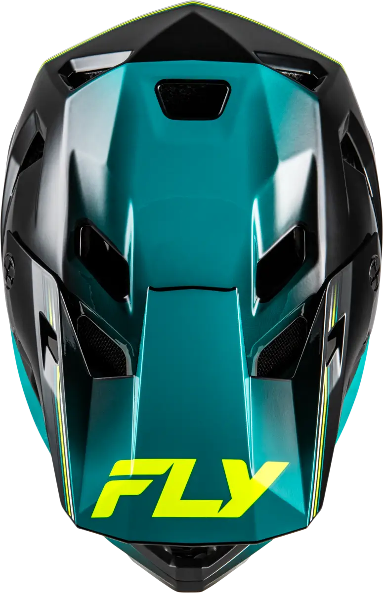 Rayce Repeat Bicycle Helmet Black/Teal/Hi Vis Xl - FLY RACING
