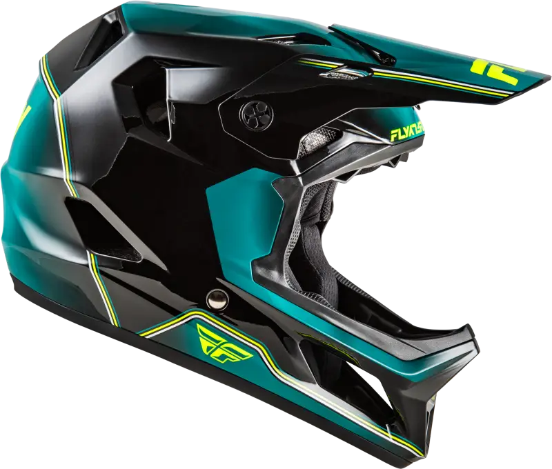 Rayce Repeat Bicycle Helmet Black/Teal/Hi Vis Xl - FLY RACING