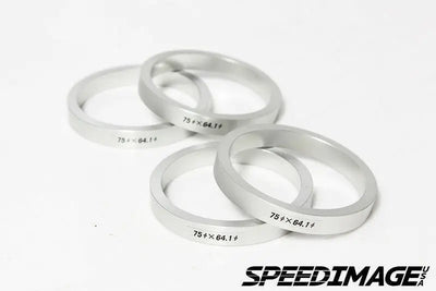 Silver metal hub ring for Rays Aluminum 75mm 64.1 Hub Ring WHC75641 display