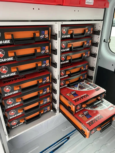 RC001/CL Rolacase Plastic Parts Organizer Carry Case - Van Storage System