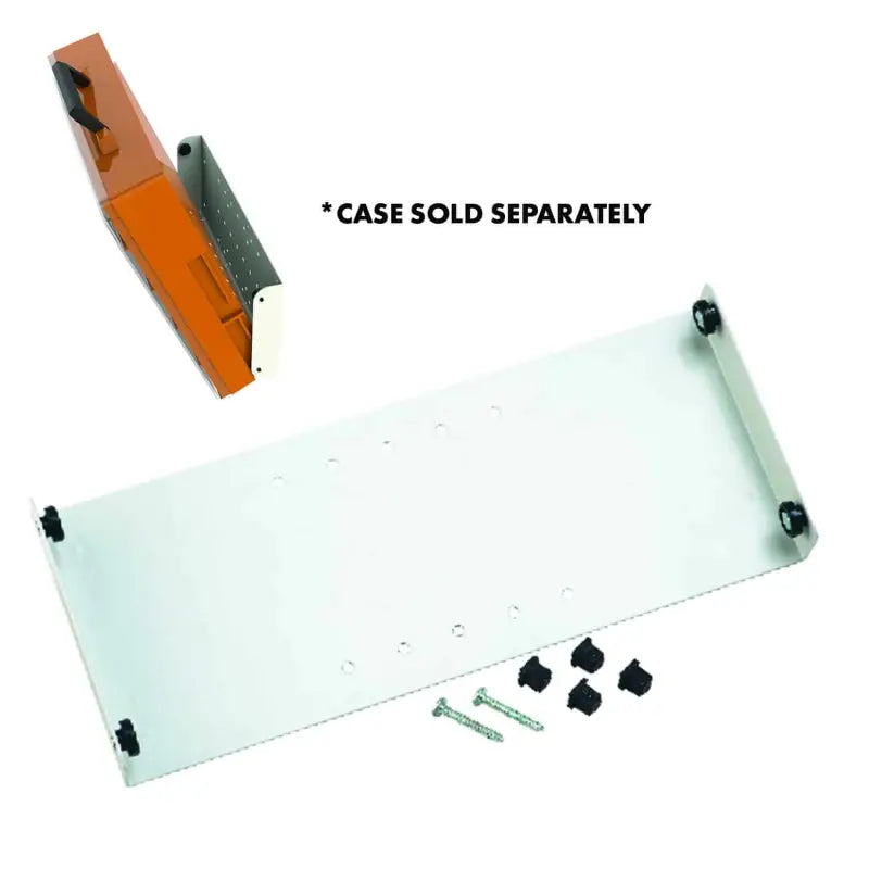 Metal mounting bracket with hardware for RC002/CL Rolacase plastic parts carry case