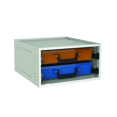 Metal storage cabinet with colorful cases for RCSK1/C Rolacase parts org cabinet kit