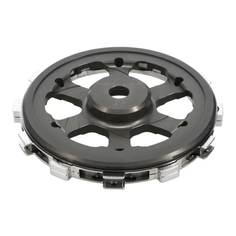 Dark gray and silver metal clutch bell for Rekluse Racing RMS-8317001 RadiusX 4.0