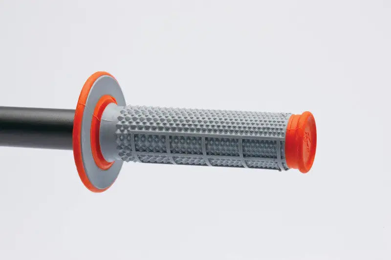 Renthal MX Dual Compound Grips Tapered 1/2 Waffle - Grey/ Orange - G164