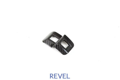 Revel GT Dry carbon fiber seat belt buckle covers for carbon cluster switch panel upgrade
