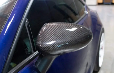 Dry carbon car side mirror covers for Toyota GR8 and Subaru BRZ, sleek and durable