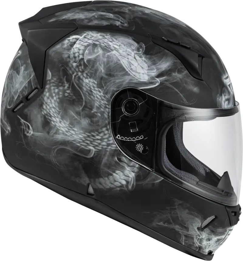 Black Revolt Coil Helmet with snake design and durable hard coating for tough wear
