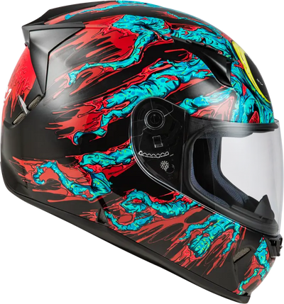 Revolt Space Creep Helmet Light Blue/Black/Red Sm