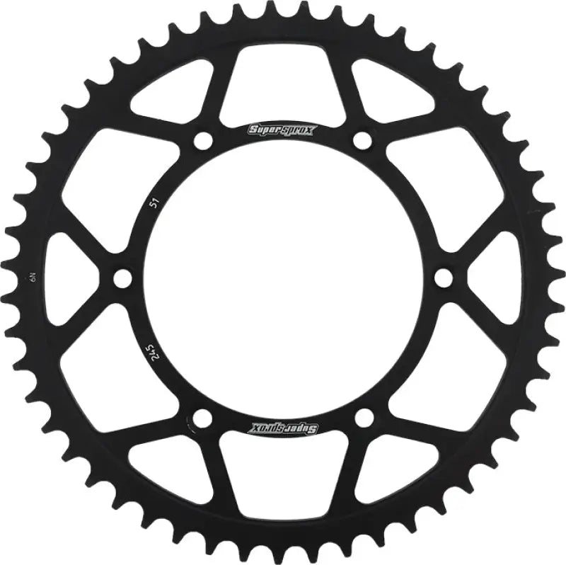 SUPERSPROX RFE-245-51-BLK Rear Sprocket Steel 51t 520 Blk Yam
