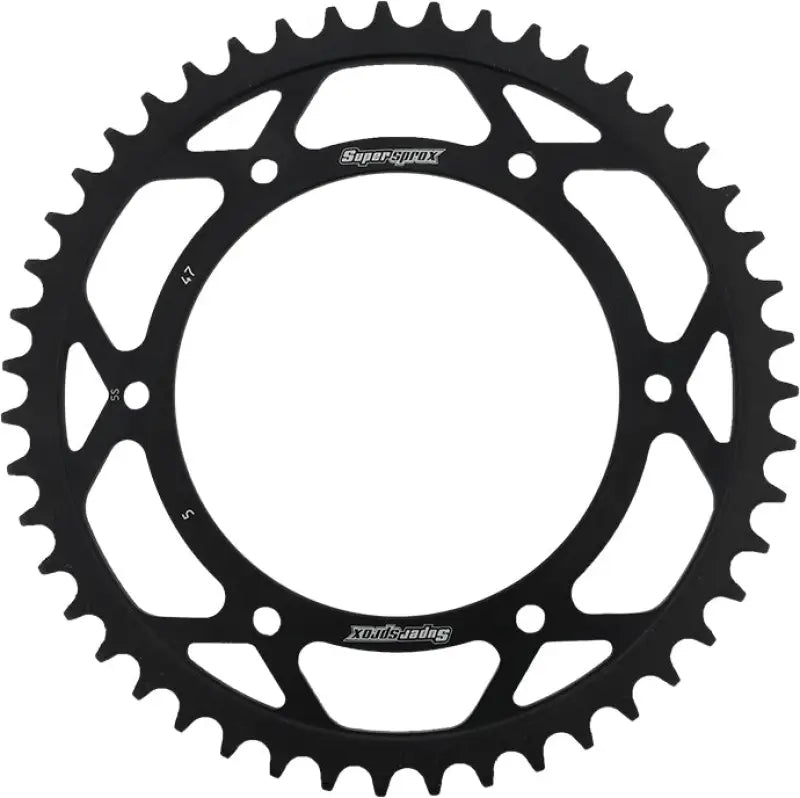 SUPERSPROX RFE-5-47-BLK Rear Sprocket Steel 47t 520 Blk Apr/Bmw