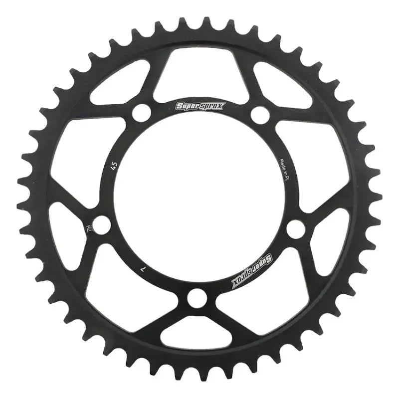 SUPERSPROX RFE-7-45-BLK Rear Sprocket Steel 45t 525 Blk Bmw