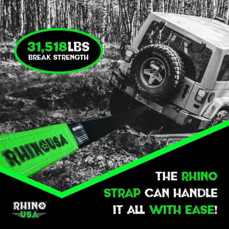 Rhino USA 20Ft Tow Strap/Shackles Combo - Rhino USA