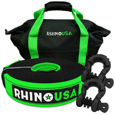 Rhino USA 30Ft Tow Strap/Shackles Combo - Rhino USA