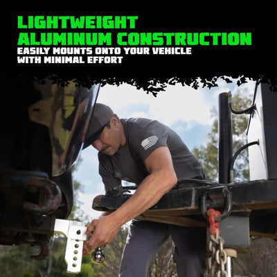 Rhino USA 6In Heavy Duty Drop Hitch - 2In (Silver) - Rhino USA
