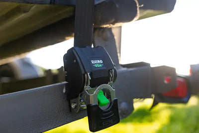Rhino USA Retractable Transom Straps (2 Pack-Black) - Rhino USA