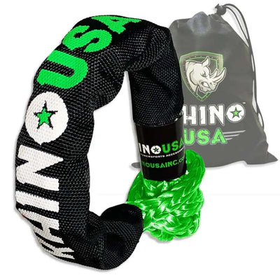 Rhino USA Synthetic Soft Shackle (1Pk 3/8InX22In) (Green) - Rhino USA