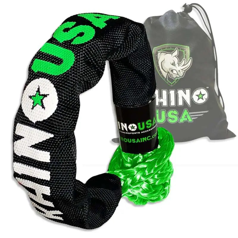 Rhino USA Synthetic Soft Shackle (1Pk 3/8InX22In) (Green) - Rhino USA