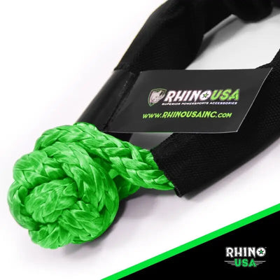 Rhino USA Synthetic Soft Shackles Green (2-Pack) - Rhino USA