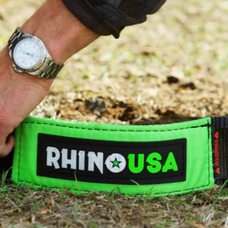Rhino USA Recovery Tow Strap 4Inx30Ft (Black) - Rhino USA