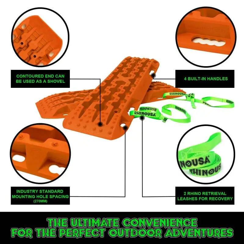 Rhino USA Recovery Traction Boards - Orange (Pair) - Rhino USA