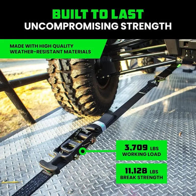 Rhino USA Heavy Duty Vehicle Tie Down Kit - Black - Rhino USA