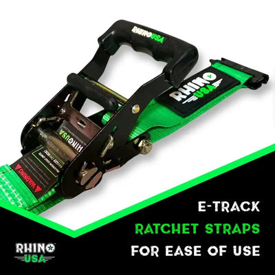 Rhino USA Utv Wheel Chock Tie-Down Kit (4-Wheel Kit) (Green) - Rhino USA