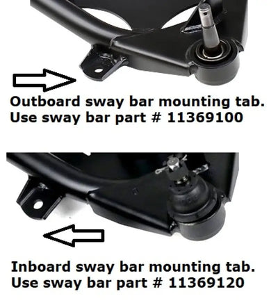 Ridetech 63-87 Chevy C10 2WD Front MuscleBar Sway Bar use with Stock Lower Arms - 11369120