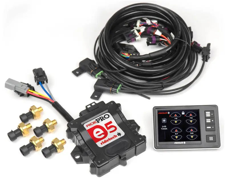 Ridetech RidePro E5 Air Ride Suspension Control System 3 Gallon Single Compressor 1/4in Valves - 30534000