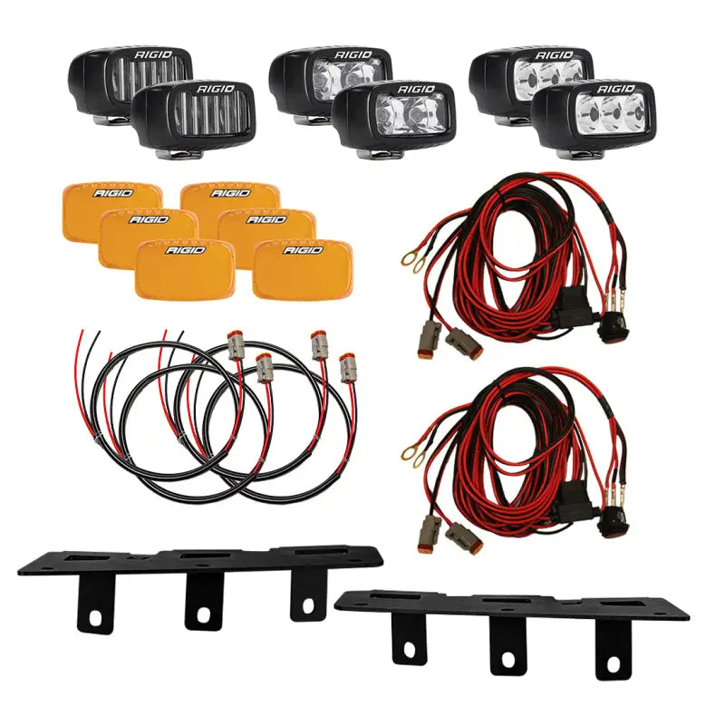 Rigid Industries 2021 + Ford Mod Bumper Triple SR-M Fog Light Kit - Truck & Automotive