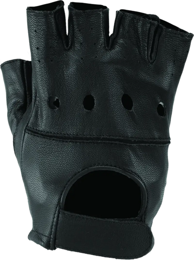 Black River Road Diamond Shorty Gloves for women, fingerless leather gloves XL