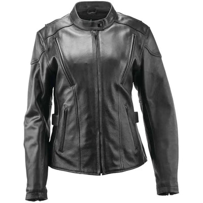 Black River Road Race Leather Jacket for women in 3XL size, stylish race leather look