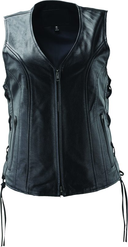 River Road Plains Leather Vest Black Womens - Small - 094412