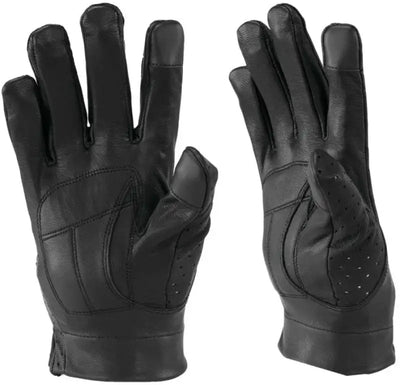 River Road Tucson black leather perforated gloves for women size XL