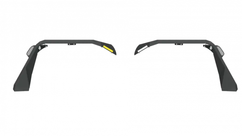 Road Armor 18-21 Jeep Wrangler JL Stealth Wide Front Fender Flare Body Armor w/LED DRL - Tex Blk - 518AFFWB