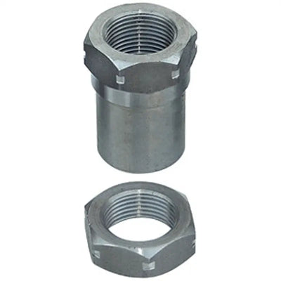 RockJock Threaded Bung With Jam Nut 1in-14 LH Thread Set - Truck & Automotive