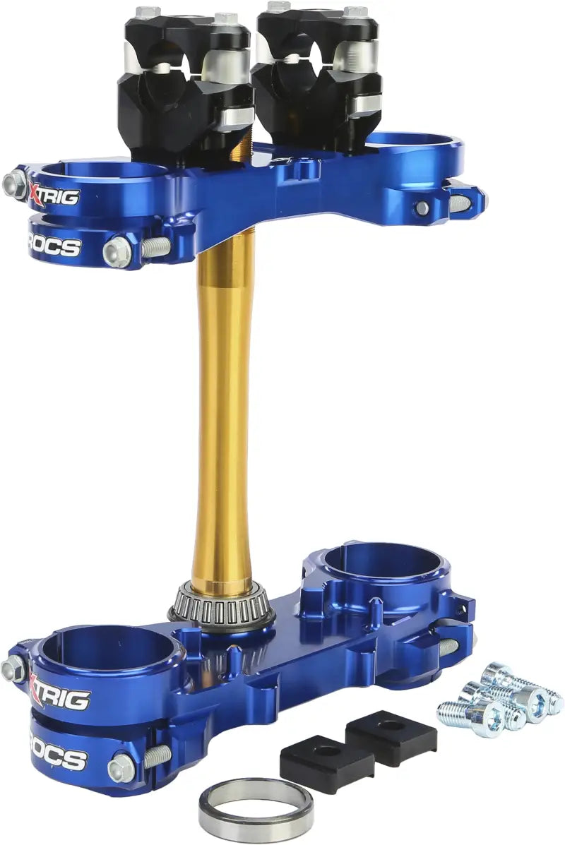 XTRIG Rocs Tech Clamp Set Blue Yamaha 25mm for Powersports
