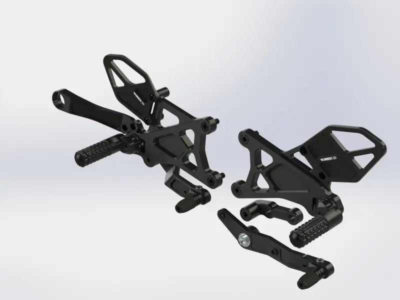 RS671K Rear Set Complete Blk Yam 